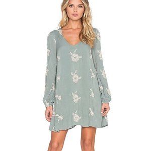 Emma's Embroidered Dress in Misty Green